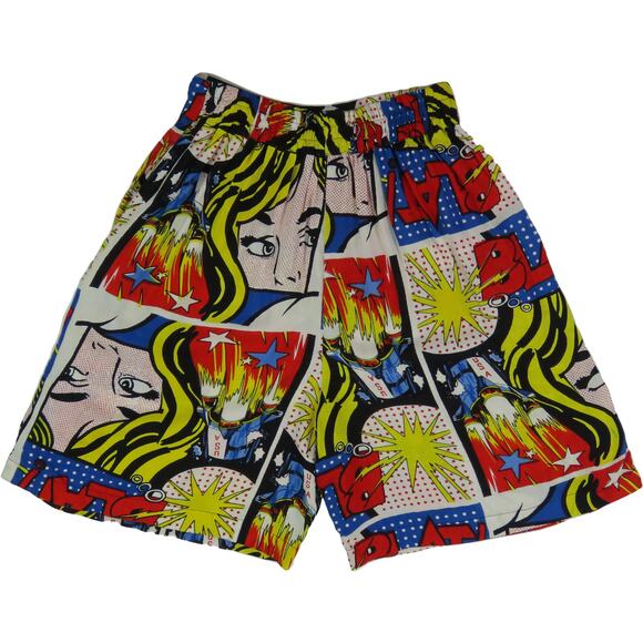 Vintage M-Maybe Roy Lichtenstein Avant Garde Comic Pop Art All Over Print Shorts - Picture 2 of 4